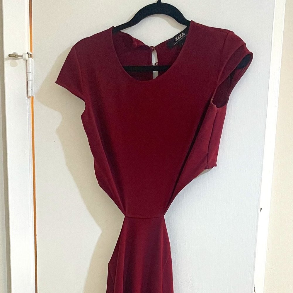 Formal Maroon Maxi Dress